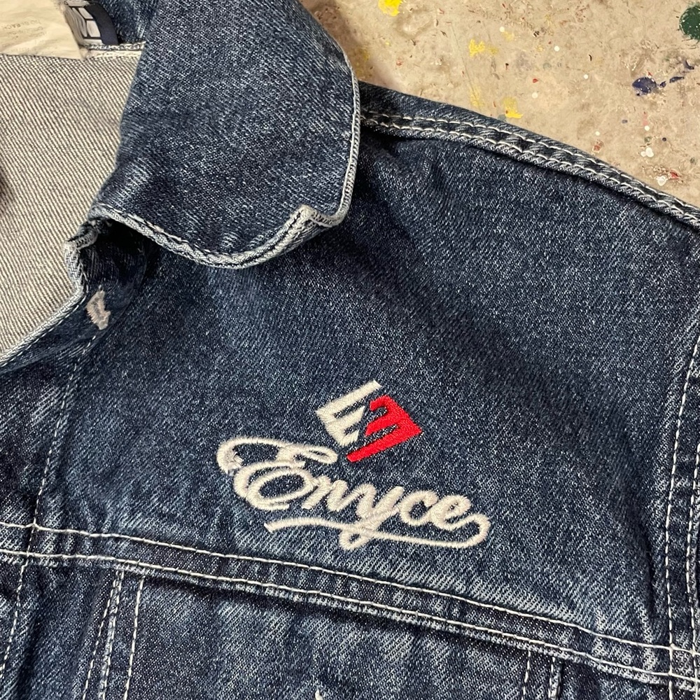 Vintage Y2K Enyce Embroidered Jean Jacket